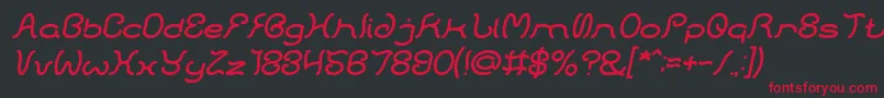 フォントHONESTLY ITALIC – 黒い背景に赤い文字