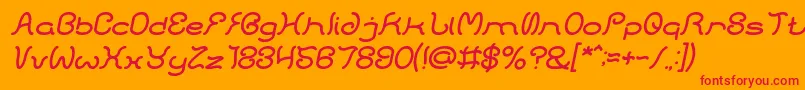 HONESTLY ITALIC Font – Red Fonts on Orange Background