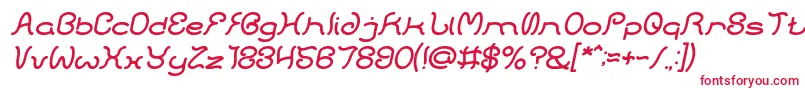 fuente HONESTLY ITALIC – Fuentes Rojas Sobre Fondo Blanco