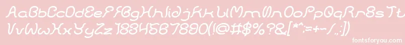HONESTLY ITALIC Font – White Fonts on Pink Background