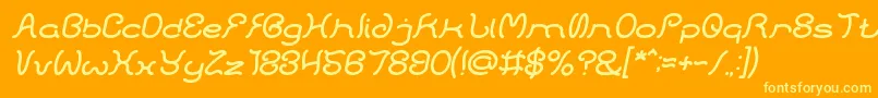 HONESTLY ITALIC Font – Yellow Fonts on Orange Background
