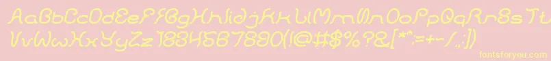 HONESTLY ITALIC Font – Yellow Fonts on Pink Background