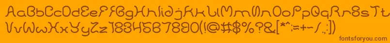 HONESTLY LIGHT Font – Brown Fonts on Orange Background
