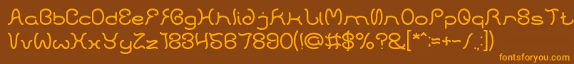 HONESTLY LIGHT Font – Orange Fonts on Brown Background