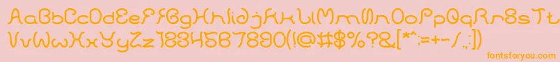 HONESTLY LIGHT Font – Orange Fonts on Pink Background