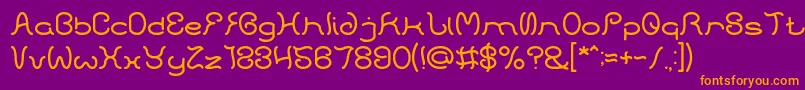 HONESTLY LIGHT Font – Orange Fonts on Purple Background