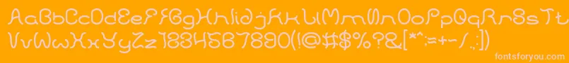 HONESTLY LIGHT Font – Pink Fonts on Orange Background