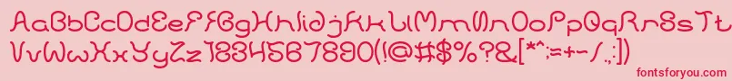 HONESTLY LIGHT Font – Red Fonts on Pink Background