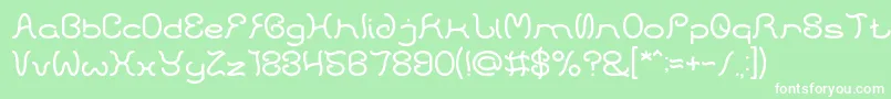 HONESTLY LIGHT Font – White Fonts on Green Background