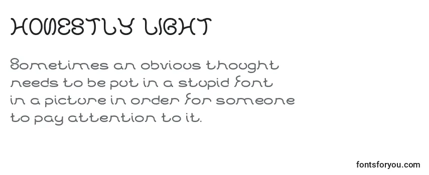 HONESTLY LIGHT Font