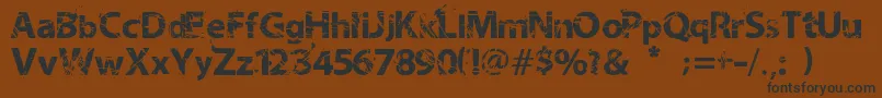 NeotrashMilabrya Font – Black Fonts on Brown Background