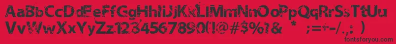 NeotrashMilabrya Font – Black Fonts on Red Background