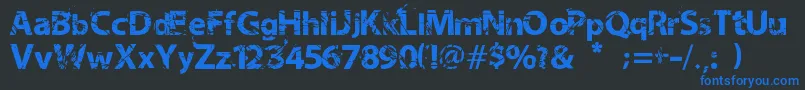 NeotrashMilabrya Font – Blue Fonts on Black Background