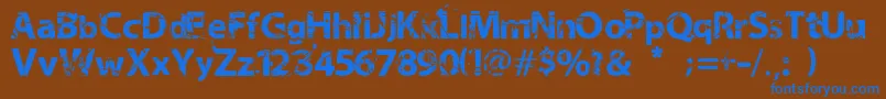 NeotrashMilabrya Font – Blue Fonts on Brown Background