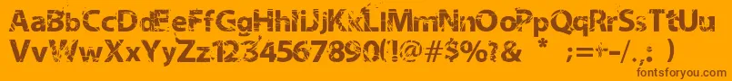 NeotrashMilabrya Font – Brown Fonts on Orange Background