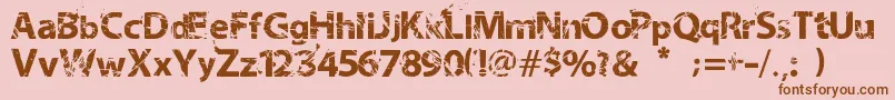 NeotrashMilabrya Font – Brown Fonts on Pink Background
