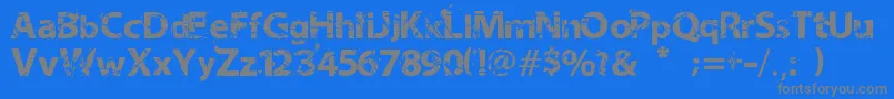 NeotrashMilabrya Font – Gray Fonts on Blue Background