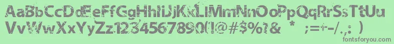 NeotrashMilabrya Font – Gray Fonts on Green Background