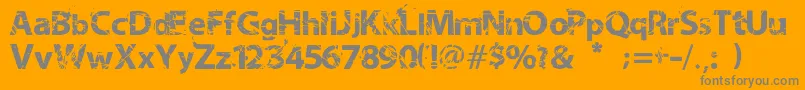 NeotrashMilabrya Font – Gray Fonts on Orange Background