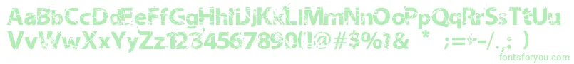 NeotrashMilabrya Font – Green Fonts on White Background