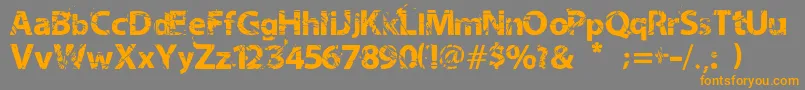 NeotrashMilabrya Font – Orange Fonts on Gray Background