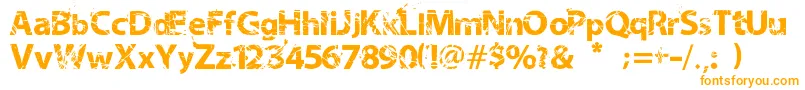 NeotrashMilabrya Font – Orange Fonts on White Background