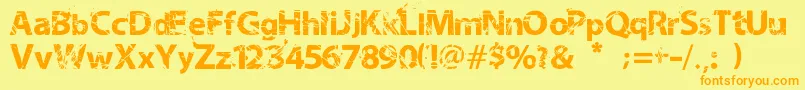 NeotrashMilabrya Font – Orange Fonts on Yellow Background