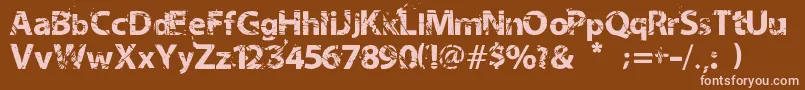 NeotrashMilabrya Font – Pink Fonts on Brown Background