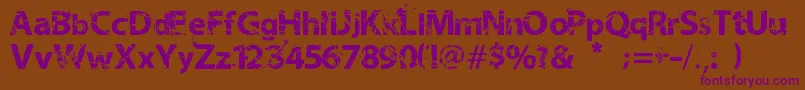 NeotrashMilabrya Font – Purple Fonts on Brown Background