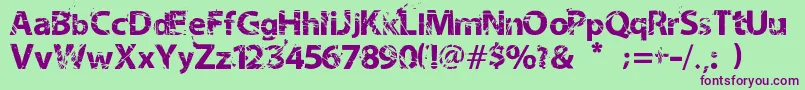 NeotrashMilabrya Font – Purple Fonts on Green Background