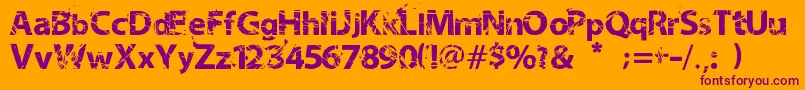 NeotrashMilabrya Font – Purple Fonts on Orange Background