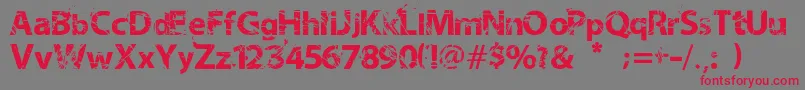 NeotrashMilabrya Font – Red Fonts on Gray Background