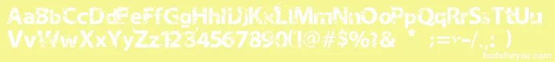 NeotrashMilabrya Font – White Fonts on Yellow Background