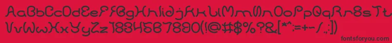 フォントHONESTLY – 赤い背景に黒い文字