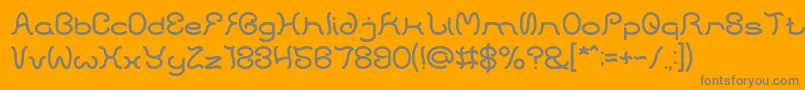 フォントHONESTLY – オレンジの背景に灰色の文字