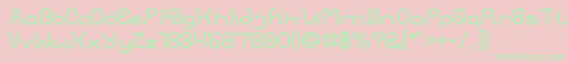 HONESTLY Font – Green Fonts on Pink Background