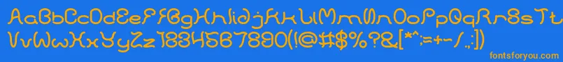 Шрифт HONESTLY – оранжевые шрифты на синем фоне