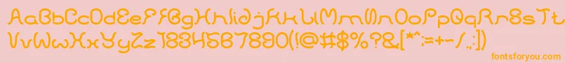 fuente HONESTLY – Fuentes Naranjas Sobre Fondo Rosa