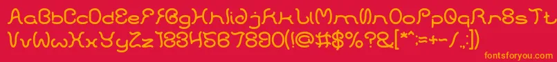 HONESTLY Font – Orange Fonts on Red Background