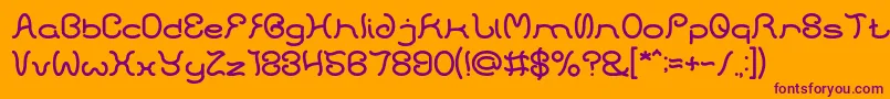 HONESTLY Font – Purple Fonts on Orange Background