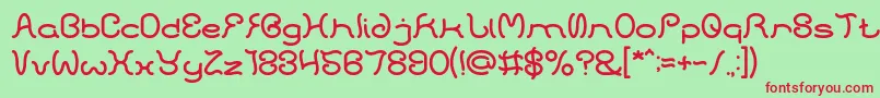 HONESTLY Font – Red Fonts on Green Background