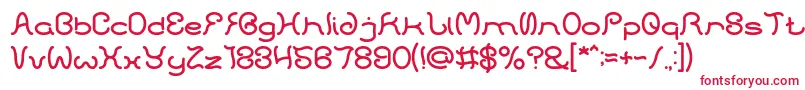 フォントHONESTLY – 白い背景に赤い文字