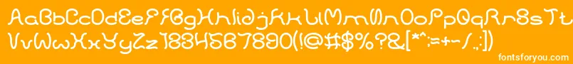 フォントHONESTLY – オレンジの背景に白い文字