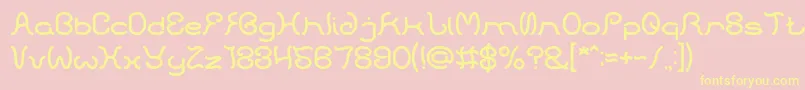 HONESTLY Font – Yellow Fonts on Pink Background