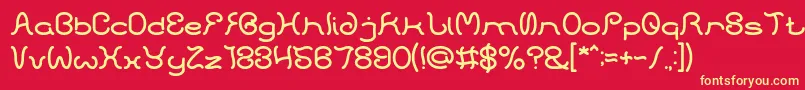 HONESTLY Font – Yellow Fonts on Red Background