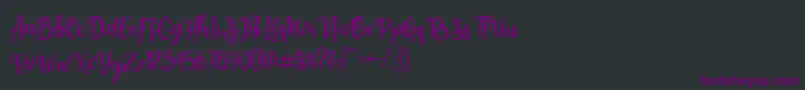 Honey Butter Font – Purple Fonts on Black Background