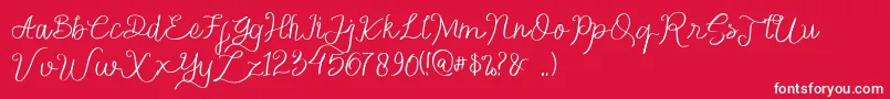 Honey Flower Font – White Fonts on Red Background