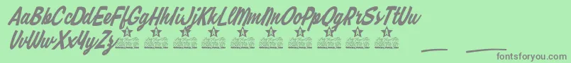 Honey Lips Personal Use Font – Gray Fonts on Green Background