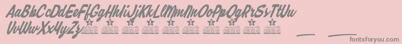 Honey Lips Personal Use-Schriftart – Graue Schriften auf rosa Hintergrund