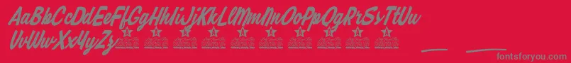 Honey Lips Personal Use Font – Gray Fonts on Red Background